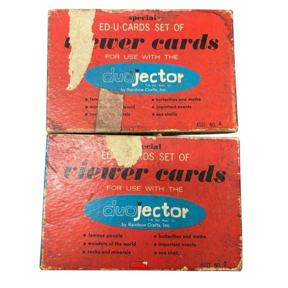 2 Duojector Ed-U-Cards Sets Of Viewer Cards *Read*